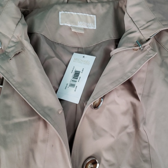 NWT MICHAEL Michael Kors Belted Button Trench Coat - Picture 2 of 6